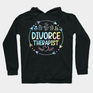 Divorce Therapist cute floral watercolor Hoodie